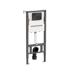 Система инсталляции для унитазов Ceramica Nova Balance CN121001MB с кнопкой черной матовой