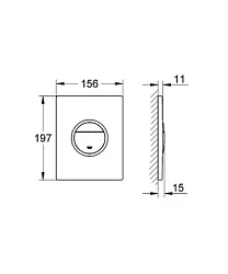 Кнопка смыва Grohe Nova Cosmopolitan Light 38809000 хром глянцевая