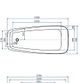 Акриловая ванна Aquanet Trend 170x78 90778 Gloss Finish 260046 белая глянцевая