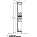 Шкаф-пенал Aquaton Домус R 32см 1A122003DO01R белый глянцевый