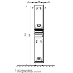 Шкаф-пенал Aquaton Домус R 32см 1A122003DO01R белый глянцевый