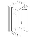 Душевая стенка BERGES SKY 100x200см 064003 профиль хром, стекло прозрачное