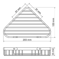 Полка Wasserkraft K-733W угловая, белая матовая