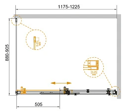Душевой уголок Cezares Stylus-Soft 120x90см STYLUS-SOFT-AH-1-120/90-C-Cr хром, стекло прозрачное