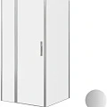 Душевой уголок Allen Brau Priority 100x100 3.31029.BA+3.31047.BA профиль серебро, стекло прозрачное