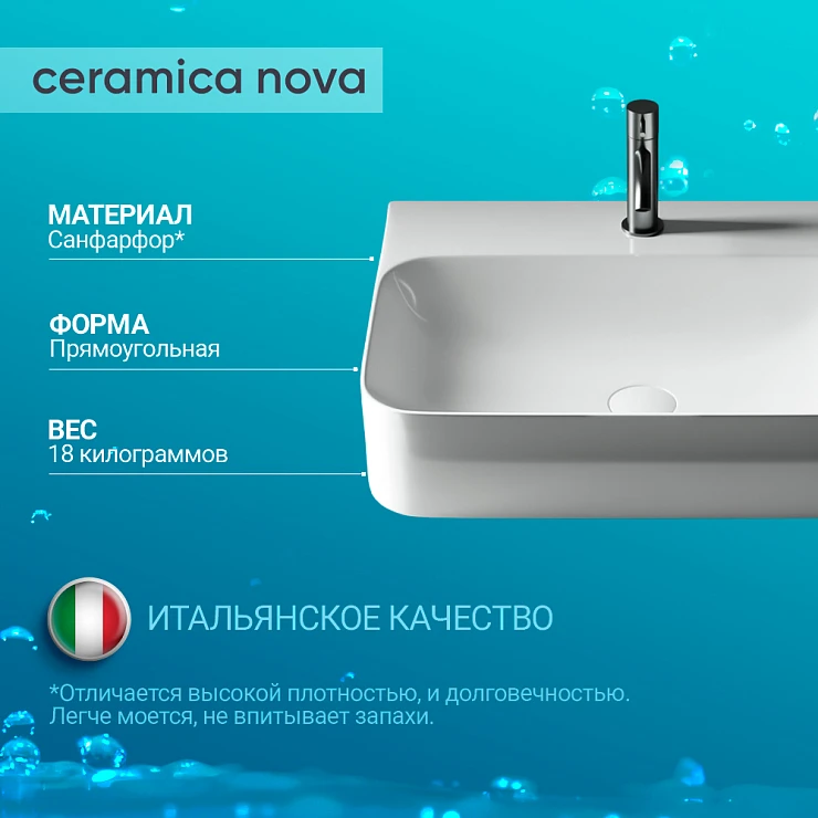 Раковина подвесная Ceramica Nova AURA CN2001 белая