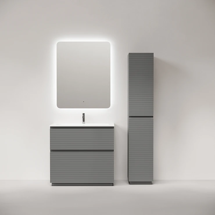Тумба под раковину Sancos Folk Floor 90 FL90FES напольная, Ergraut soft