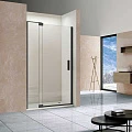 Душевая дверь в нишу Vincea Extra 110-120см VDP-1E1112CLB профиль черный, стекло прозрачное