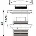 Донный клапан для раковины Cezares CZR-SAT7-Bi Хром/Белый