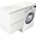 Тумба с раковиной Эстет Dallas Luxe 110 L ФР-00002020 белая глянцевая