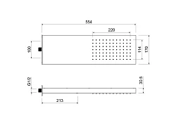 Верхний душ Aquatek AQ2084MB черный матовый