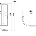 Душевая кабина Niagara Luxe 120x80см NGL-7712G R профиль золото