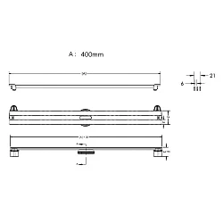 Душевой лоток Berges Super Slim 40 090177 хром матовый