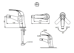 Напольный смеситель для ванны с душем Bravat Wave F674108C-B хром