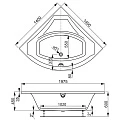Акриловая ванна Vagnerplast Veronela Corner 140x140 VPBA140VEA3X-04 белая глянцевая