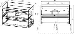 Тумба под раковину Style Line Даллас 150 СС-00002304 белый глянец