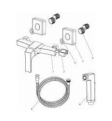 Гигиенический душ Lemark Unit LM4518C со смесителем, хром