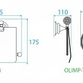 Держатель туалетной бумаги Cezares Olimp OLIMP-TRH-01-M с крышкой, хром