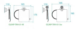 Держатель туалетной бумаги Cezares Olimp OLIMP-TRH-02-Sw с крышкой, бронзовый