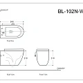 Унитаз подвесной Aquanet CETUS-W rimless белый глянец