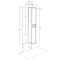Шкаф-пенал Aquaton Диор 26см 1A110803DR010 белый глянцевая