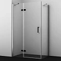 Душевой уголок Wasserkraft Aller 120x80см 10H06LBLACK MATT профиль хром/черный, стекло прозрачное 