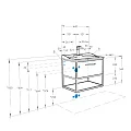 Тумба под раковину Aquaton Лофт Фабрик 65 1A242301LTDY0 дуб кантри