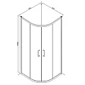 Душевой уголок Bravat Drop 90x90см BS090.1200A профиль хром, стекло прозрачное