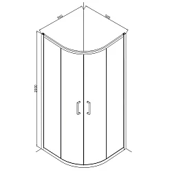 Душевой уголок Bravat Drop 90x90см BS090.1200A профиль хром, стекло прозрачное