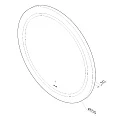 Зеркало AM.PM X-Joy 65 M85AMOX0651WG с подсветкой, серебро