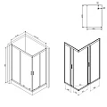 Душевой уголок AM.PM Gem 120x80см W90G-404-120280-BT профиль черный, стекло прозрачное