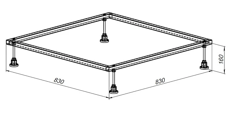 Каркас для поддона Allen Brau 90х90 8.00001