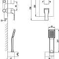 Душевой комплект Lemark Unit LM4522C с внутренней частью, хром