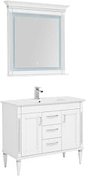 Мебель для ванной Aquanet Селена 105 белый/серебро 3 ящика, 2 дверцы