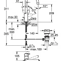 Смеситель для раковины Grohe BauEdge 23760000 хром