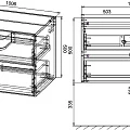 Тумба с раковиной Vincea Gio 100 дуб табак