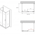 Душевой уголок ABBER Schwarzer Diamant 150x85см AG30150B-S85B-S85B профиль черный, стекло прозрачное