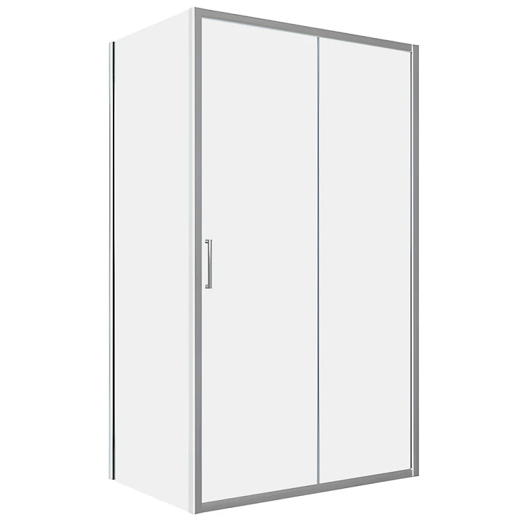 Душевой уголок Bravat Drop 120x80см BS120.3100A профиль хром, стекло прозрачное