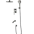 Душевой комплект Lemark Bronx LM3722GM с внутренней частью, графит