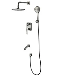 Душевой комплект Lemark Bronx LM3722GM с внутренней частью, графит