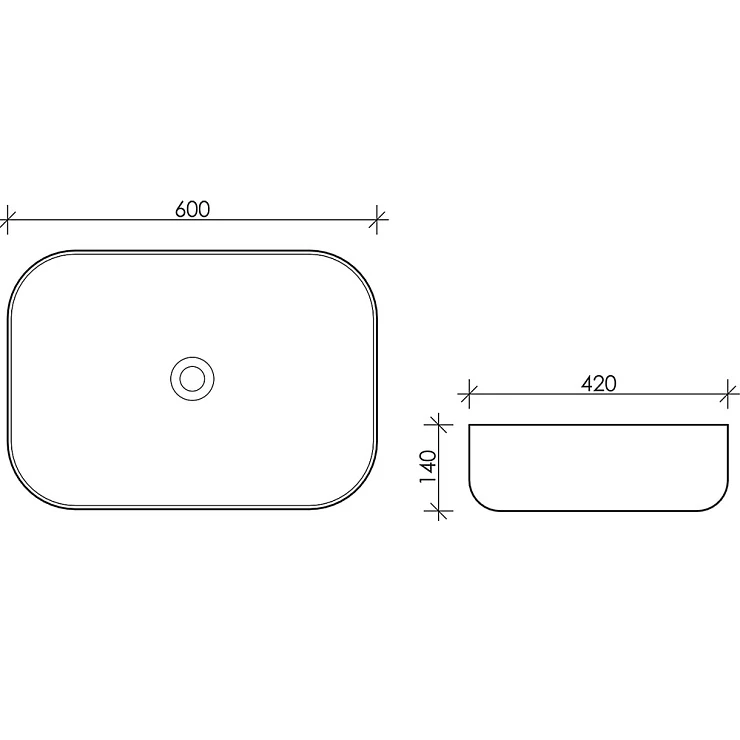 Раковина накладная Ceramica Nova Element CN5004 белая глянцевая