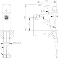 Напольный смеситель для ванны с душем Bravat Gina F665104C-B3-ENG хром