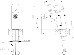 Напольный смеситель для ванны с душем Bravat Gina F665104C-B3-ENG хром