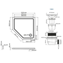 Душевой поддон Wasserkraft Isen 100x100см 26T38 белый