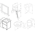 Мебель для ванной комнаты, зона красоты AM.PM X-Joy BK85GK Белый; Серебристый; Хром