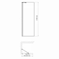 Душевая перегородка Wasserkraft Aller 100см 10H10-RP100 профиль хром, стекло прозрачное