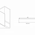 Шторка на ванну ABBER Immer Offen 100x140см AG71100B профиль черный, стекло прозрачное