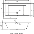 Акриловая ванна Riho Lugo 180x90 Plug & Play B134014005 правая, белая глянцевая