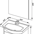 Мебель для ванной Aquanet Грейс 60 дуб сонома/белый 2 дверцы