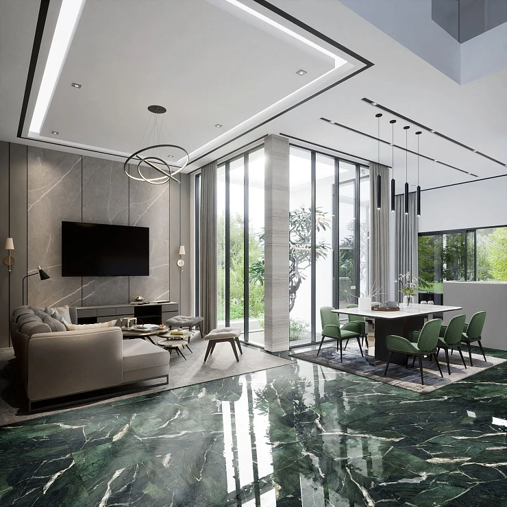 Керамогранит Global Tile Camlin 120x60 GT1206011917HPR зеленый